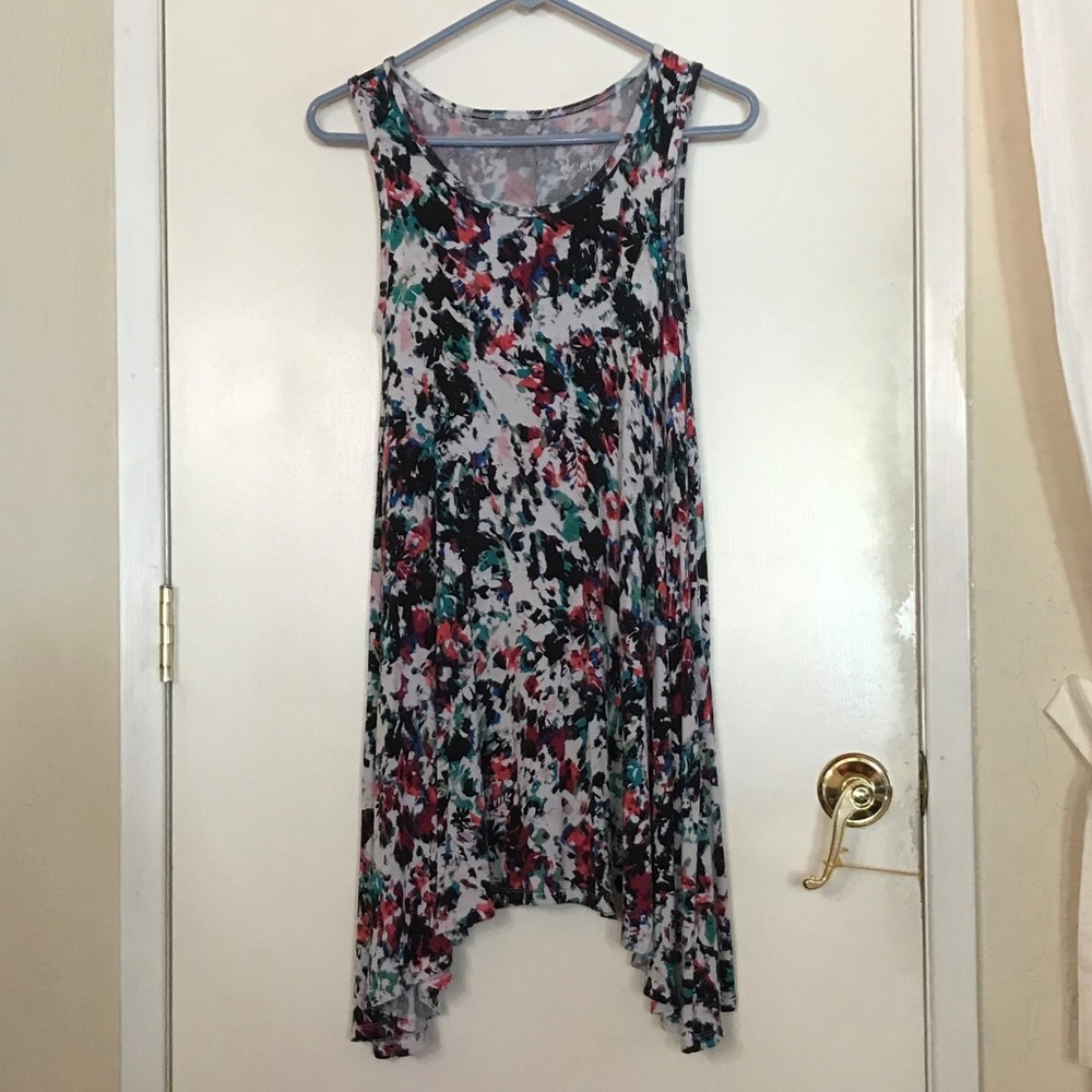 Junior Women’s S Tank-Dress Decree Colorful Artsy